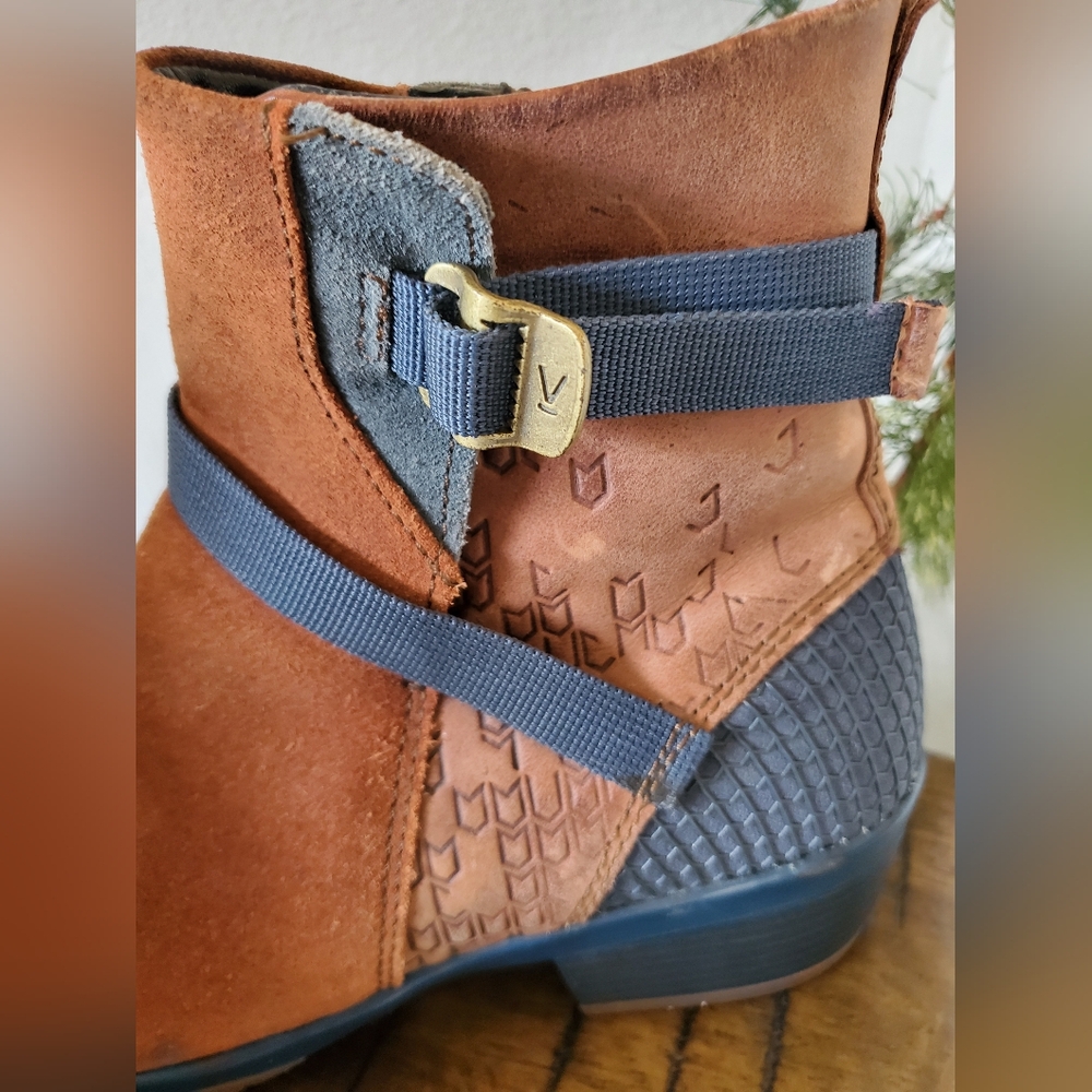 KEEN Morrison Mid Suede Leather Ankle Boots Brown Blue Like-New - Picture 13 of 15